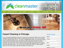 Tablet Screenshot of cleanmasterchicago.com